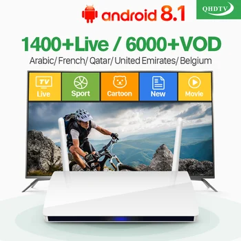 

Arabic IPTV Box R6 Android 8.1 QHDTV IPTV Subscription France Arabic Belgium Netherlands Algeria Morocco Tunisia IP TV Receivers