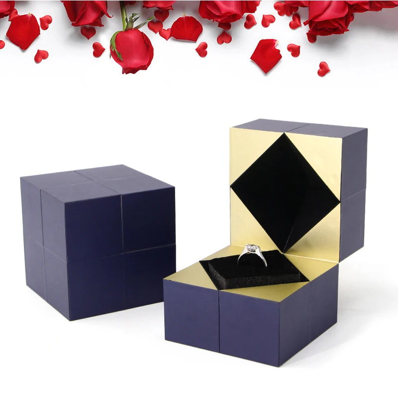 

2019 Propose Marriage Ring Box Valentine's Day Gift Jewelry Box Creative Magic Cube Romantic Marriage Wedding Ceremony Rubik
