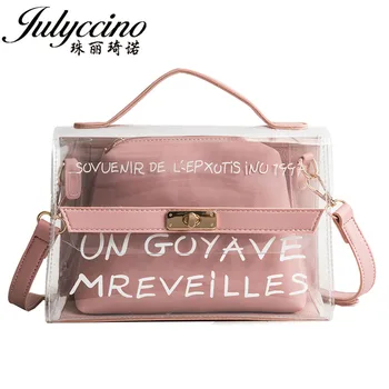 

JULYCCINO Summer Women Transparent Bag Small PVC Jelly Shoulder bag Female Fashion Crossbody Bags Ladies Handbags Simple torebka
