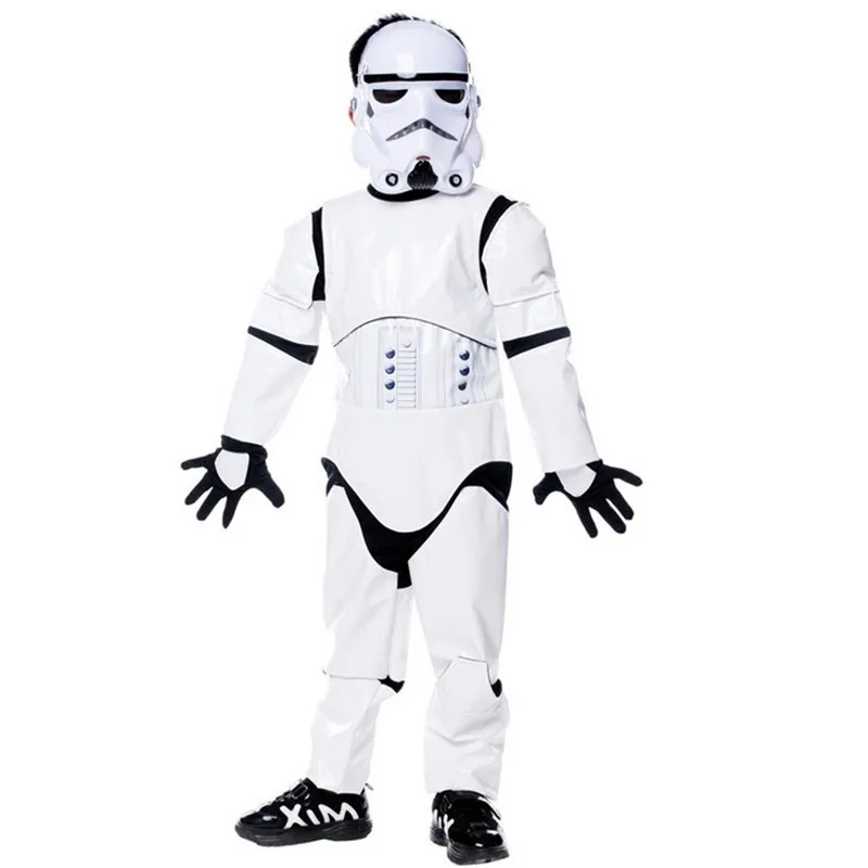 

Star Wars Costume The Force Awakens Storm troopers Cosplay LED Mask Halloween Christmas New Year Faux Leather Costumes