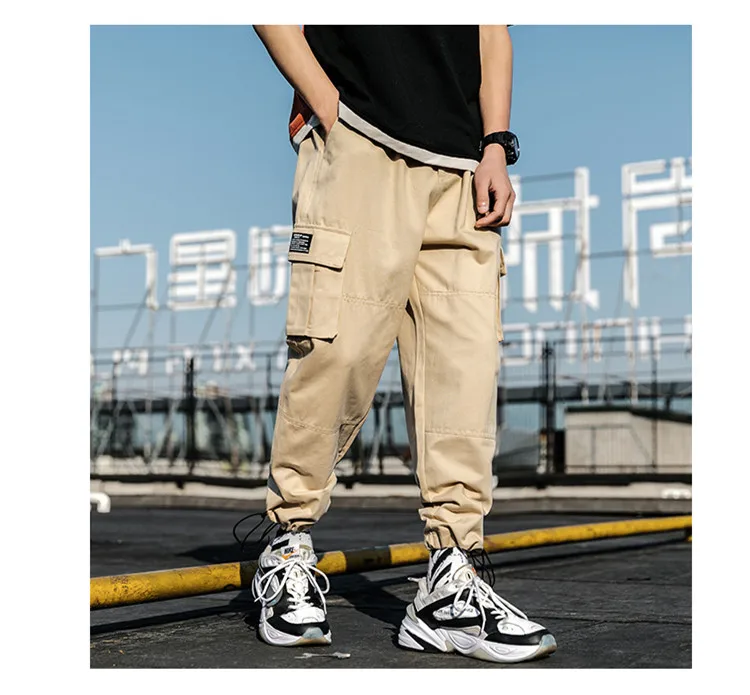 Una Reta Hip Hop Man Pants New Fashion Streetwear Joggers Trousers Casual Foot mouth drawstring design Pants Mens Sweatpants