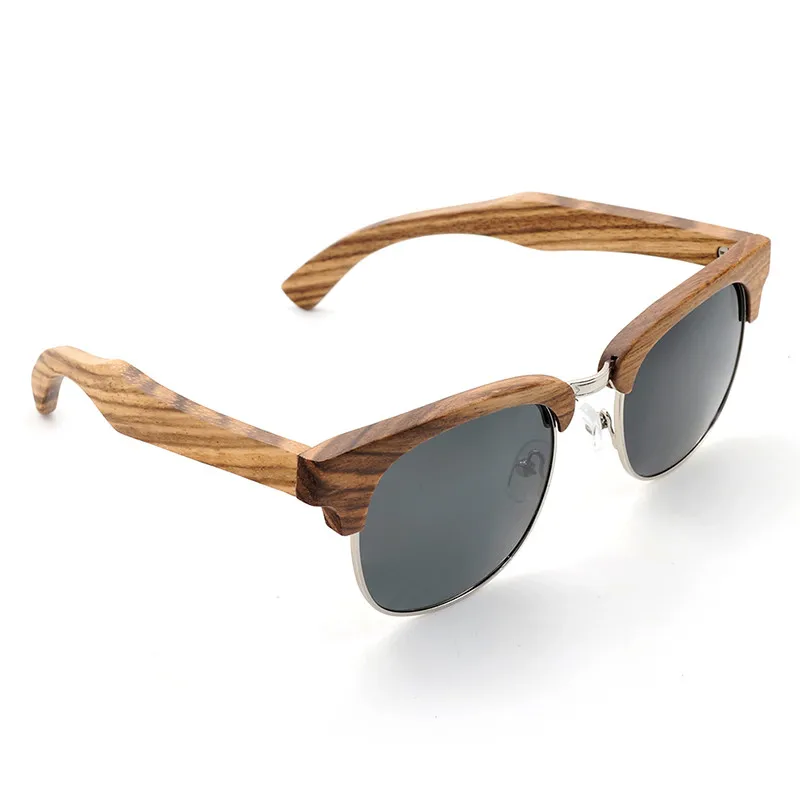 Бобо птица бренда зебра-полоса солнцезащитные очки Для женщин ручной работы корпус Дизайн Унисекс Роскошные Деревянные солнцезащитные очки дропшиппинг