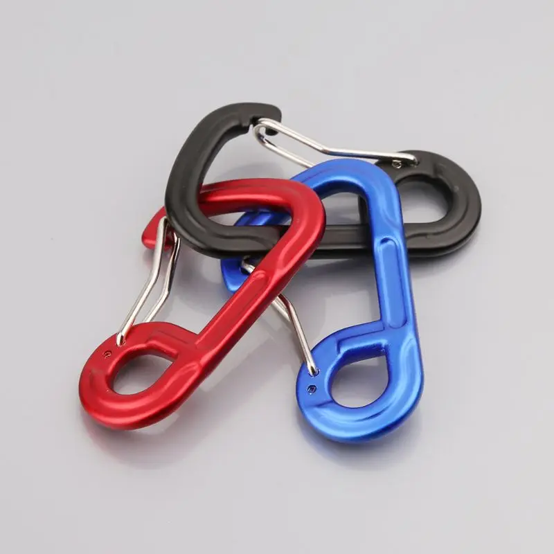 

1pc 6cm Aluminum Alloy Carabiner Outdoor Camping Tool Keychain Clip Travel Snap Hook Carabiner