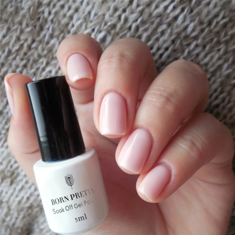 12 Bottles BORN PRETTY UV Gel Nail Polish Set Pure Color LED Gel Lacquer Pink Nude Series Soak off Manicure Art Gel