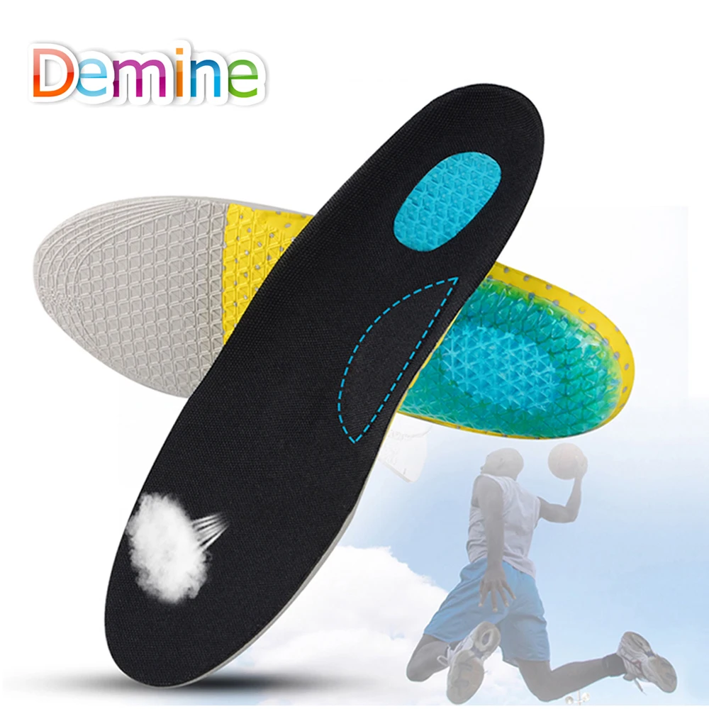 

Demine Unisex EVA Foam Arch Support Sport Shoe Pad Shock absorption Running Cushion Insoles Plantar Fasciitis Pain Relief Insole