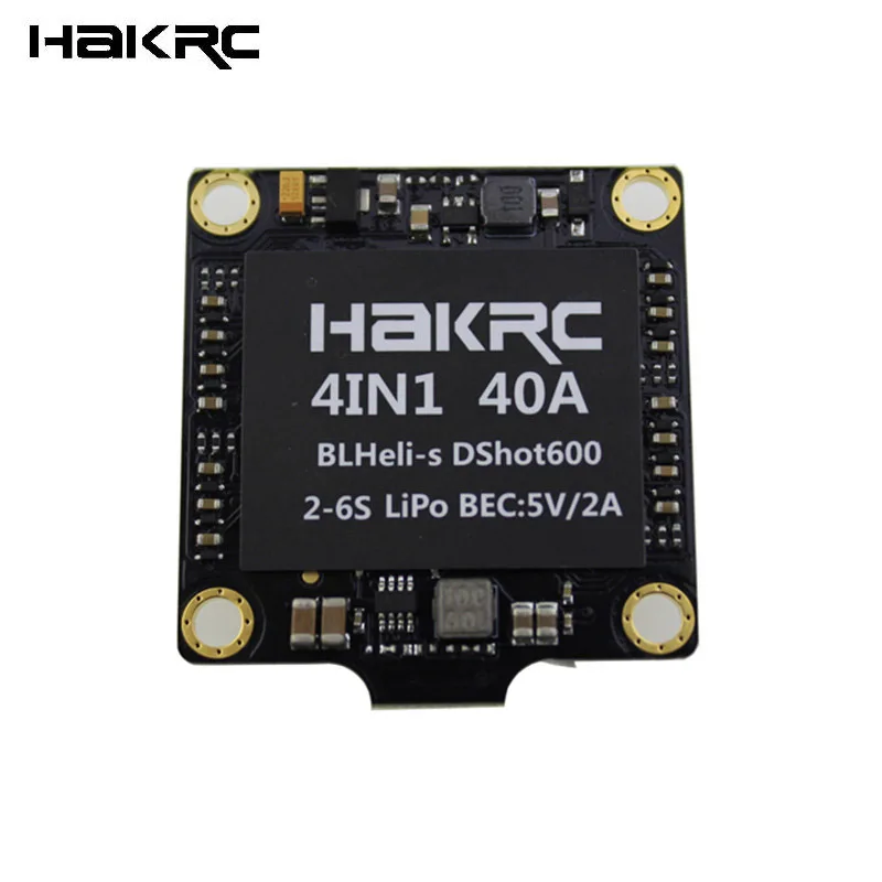 

Hakrc 40A 40amp 4 In 1 ESC BLHeli_S BB2 2-6S Dshot600 Built-in 5V 2A BEC For RC Racing Racer Drone FPV Quadcopter VS Racerstar