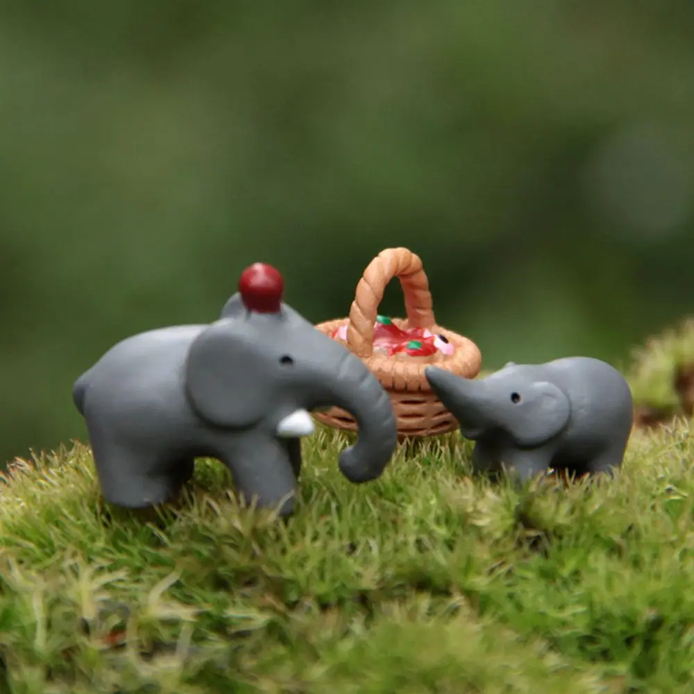 Милые животные Ландшафтные микро статуэтки лягушка кукла слон украшения модель черепахи искусственный Ежик домашний декор