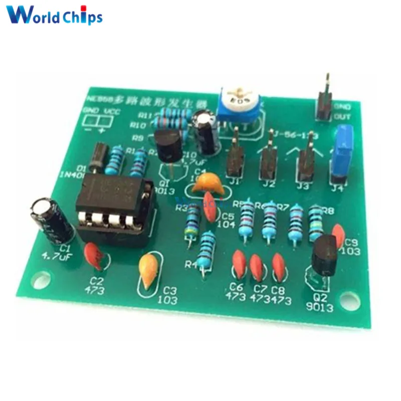 

DIY Kits NE555 Multi-channel Waveform Generator Suite Sine Triangle Square Wave Electronic Training Kit