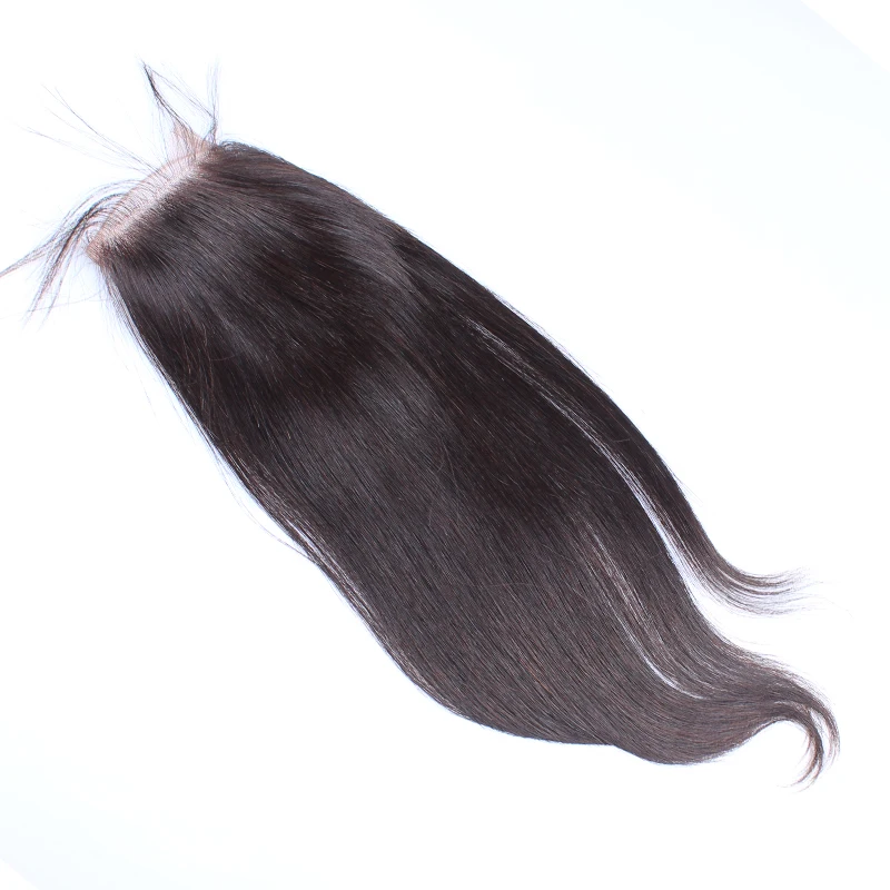 Прямо Кружева Фронтальная застежка 5x5 часть природы Цвет бразильский человеческих волос Закрытие 10 "-20" бесплатная доставка Comingbuy