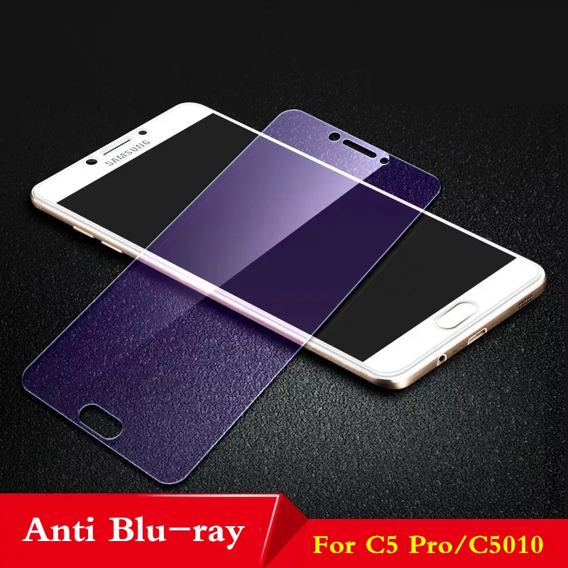 Полное закаленное стекло для samsung Galaxy C5 C7 C7 Pro C9 Pro 9H стекло анти Blu-Ray протектор экрана для Galaxy A9 Pro - Цвет: For C5 Pro