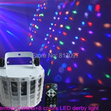 Nueva llegada 8 Colores Mariposa Remoto привело Iluminacion Luzes De LED Para праздники Дискотека Iluminacion DJ eventos Partido BODA