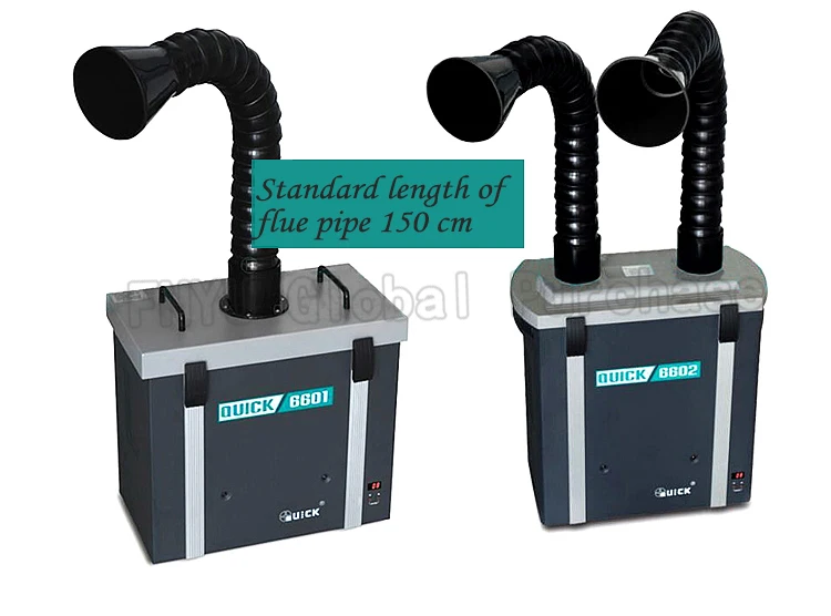 QUICK 6602 Solder smoking apparatus Two position Position Smoke Purification System with Adjustable Air Volume directional duct