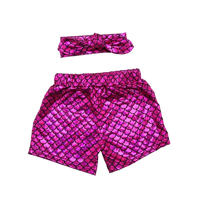 Mermaid Shorts, Mermaid Birthday Outfit, Baby Toddler Child Kid Shorts, Little Mermaid Shorts