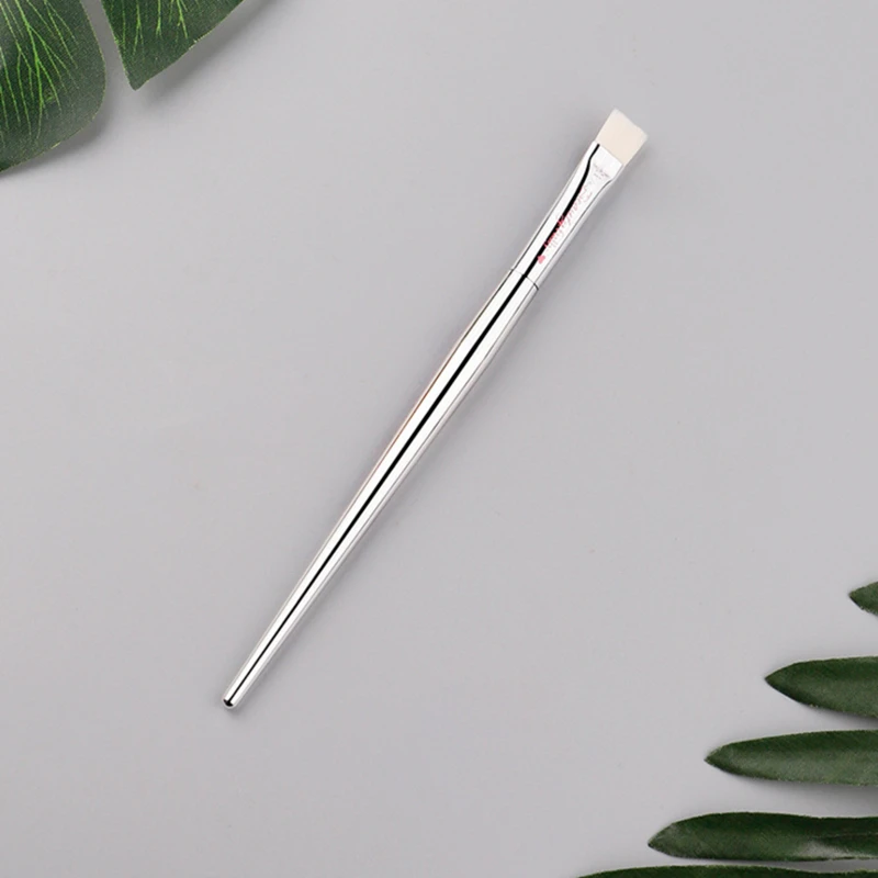 

It Cosmetic Flat Eyebrow Brush Silver Chromed Synthetic Eye Brow Lip Makeup Brush