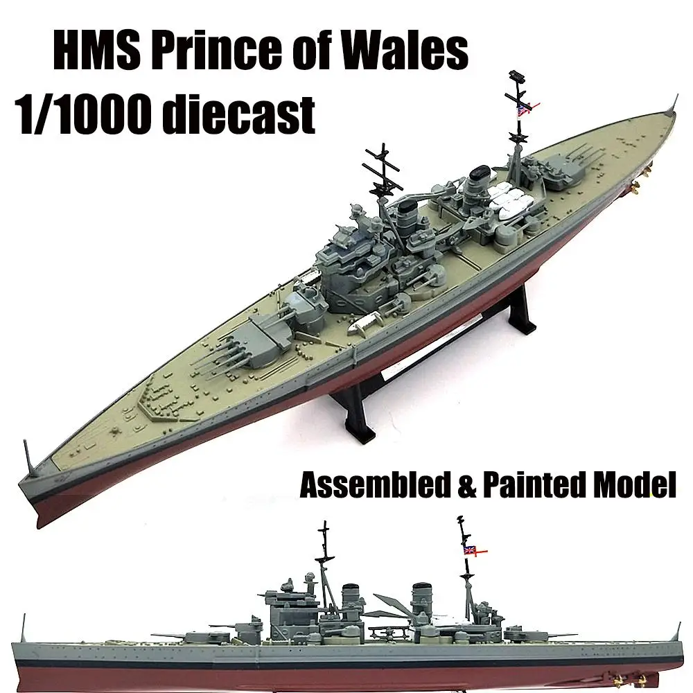 

WWII battleship HMS Prince of Wales diecast 1/1000 model ship
