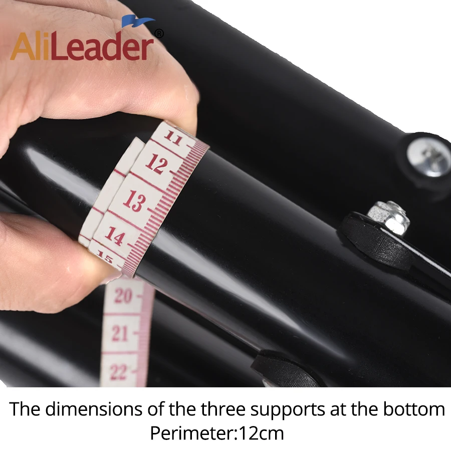 AliLeader Wholesale Black Adjustable Tripod Wig Stand Mannequin Training Head Wig Stand Holder Wig Tripod Stand Good Quality AliLeader Wholesale Black Adjustable Tripod Wig Stand Mannequin Training Head Wig Stand Holder Wig Tripod Stand Good Quality
