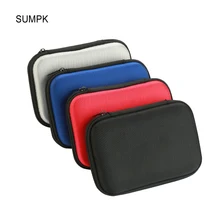 SUMPK 2pcs/lot 160x110x35mm External Battery Cases Portable EVA Mobile Power bank Storage Case Shockproof Carrying Bags