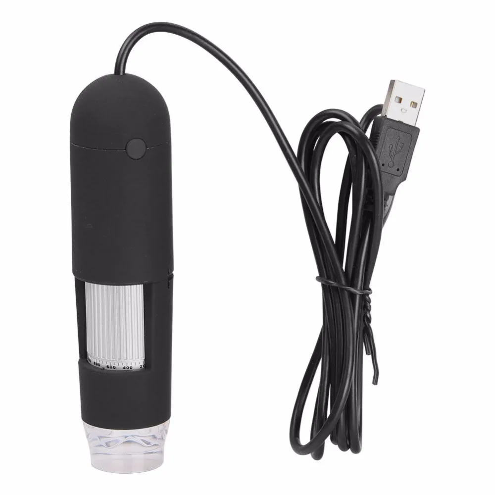 1000X цифровой микроскоп USB увеличительное стекло с 8 светодиодный ными лампами