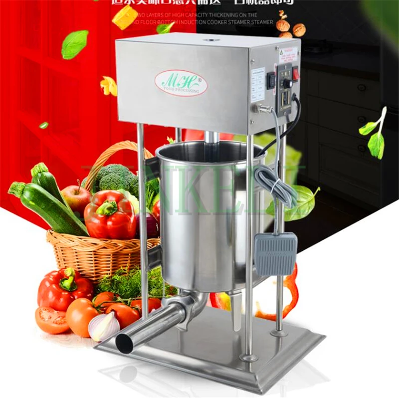 

we provide electric 10L,12L,15L,18 automatic stainless steel sausage filling machine 110/220V Sausage stuffer machine