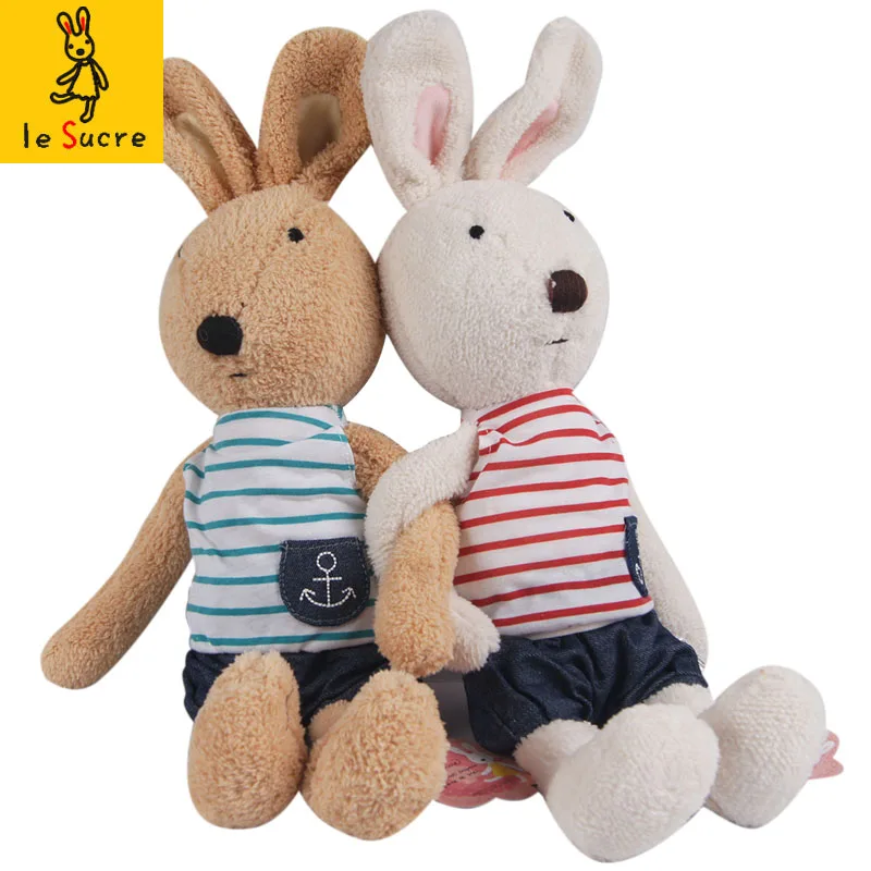 

Free Shipping 30/45/60/90cm Kawaii Navy Le Sucre Rabbit Plush Doll Bunny Stuffed Toy for Children