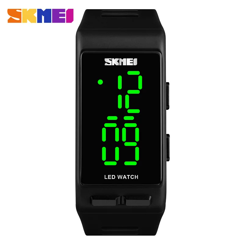 

SKMEI Fashion Sports Watches Women 30M Waterproof LED Alarm Watch Wristband Digital Wristwatches Relogio Feminino