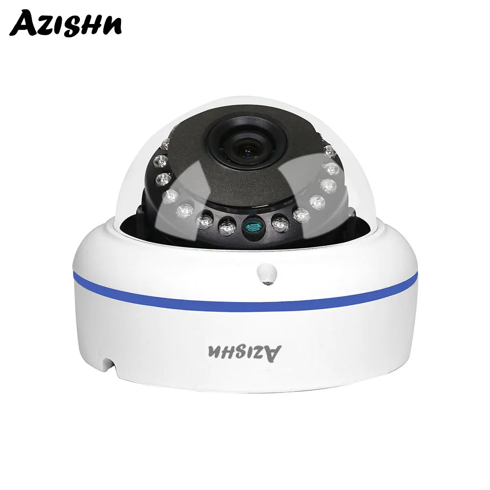 AZISHN PoE IP камера 720P 960P 1080P FULL HD купольная безопасность наружная металлическая