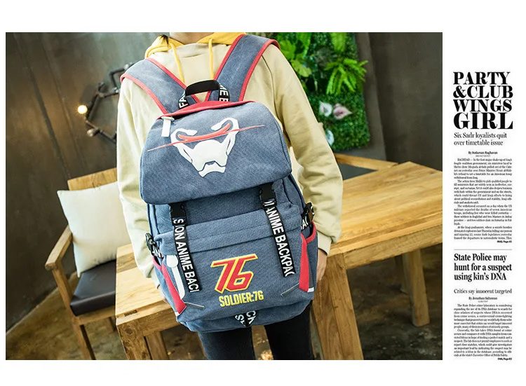 Для игры OW D. VA Jack Morrison SOLDIER: 76 рюкзак для косплея стильный мужской и женский