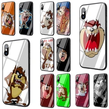 Looney Tunes Тасманский Дьявол Taz закаленное стекло чехол для телефона iPhone 5 5S 6 6s Plus 7 8 Plus X XR XS 11 Pro Max