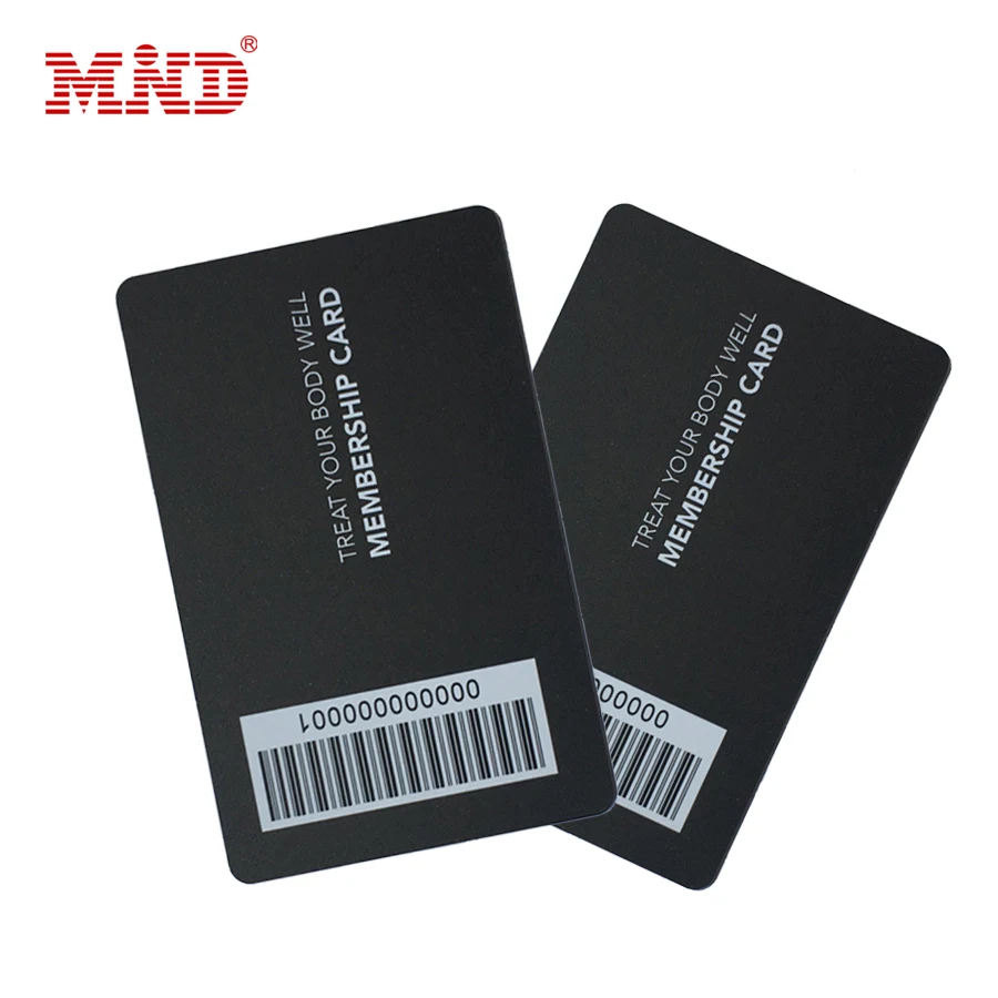 

1000PCS Custom Barcode Card Plastic VIP PVC Business Two Sides Name Card 0.76mm with Serial Numbers