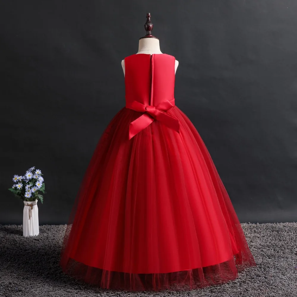 Кружевное платье принцессы для выступлений на фортепиано; вечерние платья с цветами на свадьбу; костюм для девочек-подростков; платье для девочек на день рождения и выпускной; BH-831