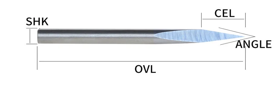 SHINA 1 шт. 3,175 мм 3 кромки карбидные пипамидные биты 2A хорошее качество гравировальный станок с ЧПУ 3 граненые инструменты для резьбы по камню