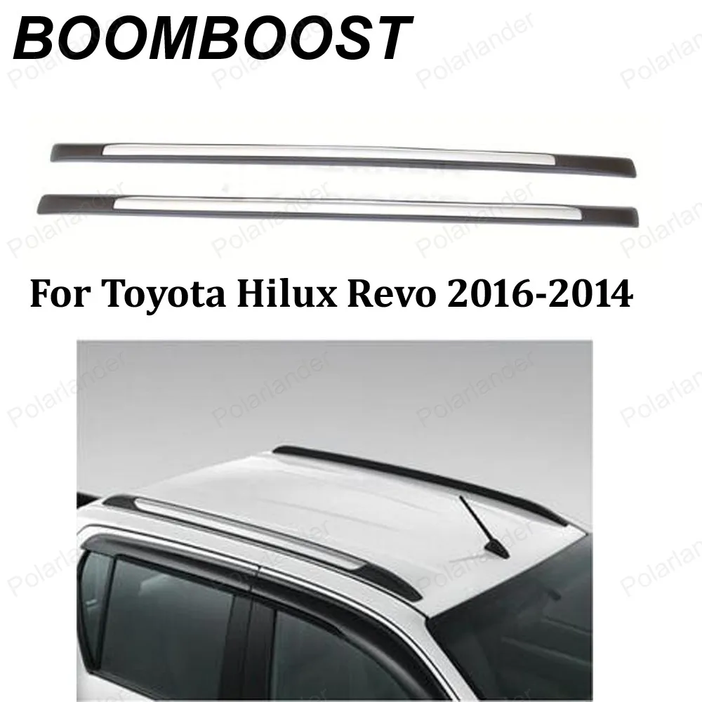 سقف السيارة رف جانب شريط ل t/oyota h/ilux r/evo 2016-2014 شحن الأمتعة الناقل سبيكة
