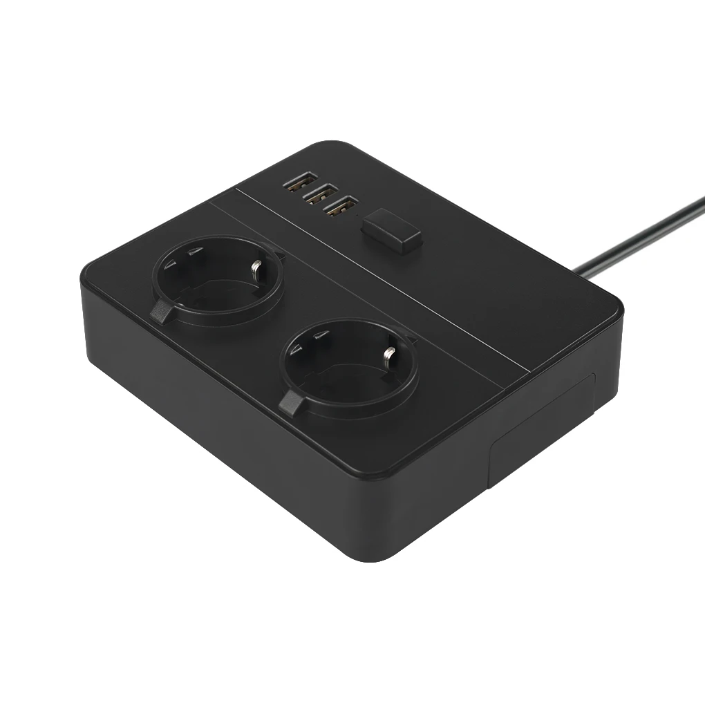 

Power Strip Socket with 3 USB 2.4A 2500W Fast Charging Standard Extension Socket Plug Home Electronics EU Plug