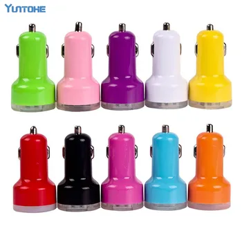 

Car Phone Charger 2 Port Mini Dual USB Car Charger Adapter 5V 2.1A 1A For IPhone For Samsung For Xiaomi Car-charge Universal