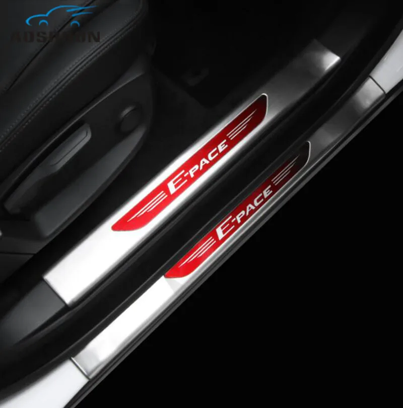 

Brushed stainless steel Inside and outside door sill Car Accessories For Jaguar E - pace 2017 2018 2019
