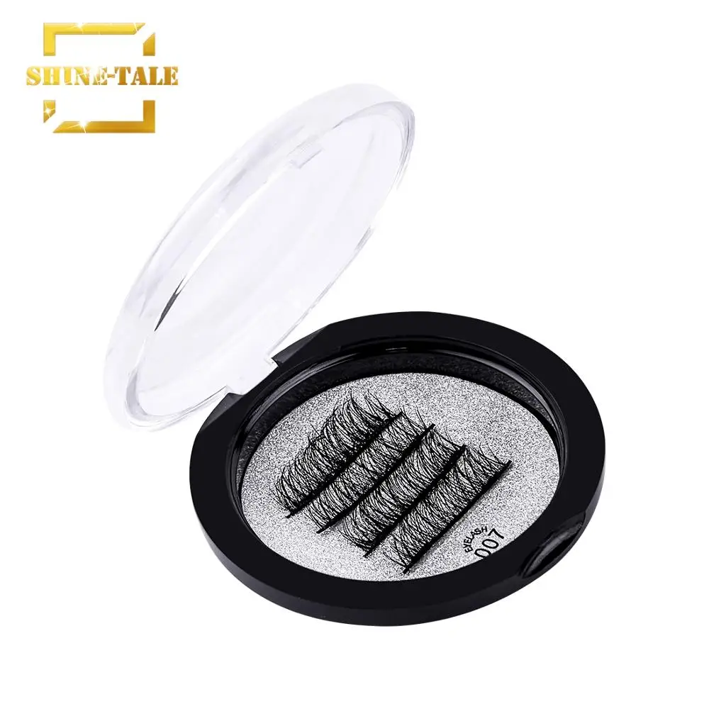 

Shine-Tale Handmade 3D Mink Hair Magnetic Eyelashes with 2 Magnets Natural False Eyelashes Magnet Mink Lashes CI007