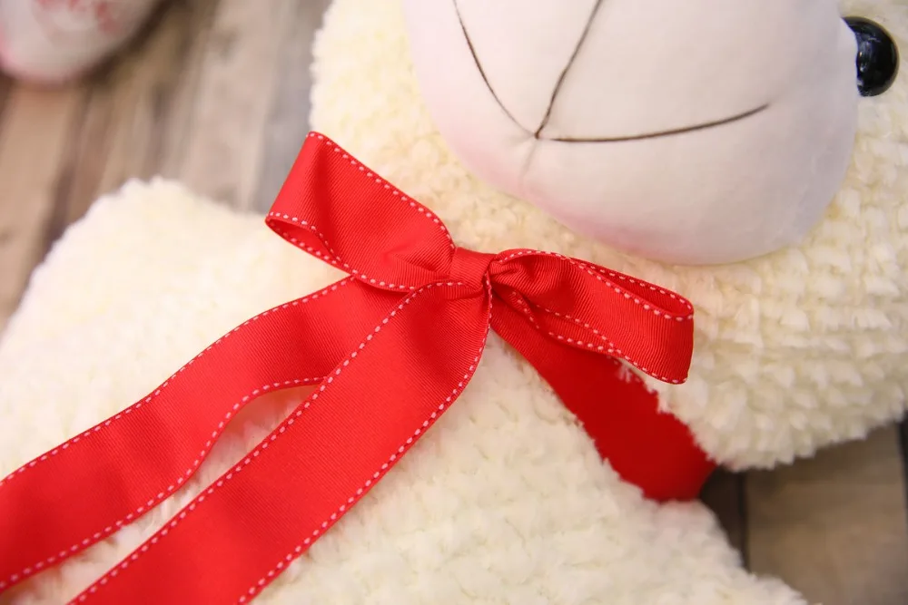 1 шт. 90 см милые большой белый медведь плюшевые игрушки Радуга Медвежонок спальный для милых девочек кровать школьница мишки куклы