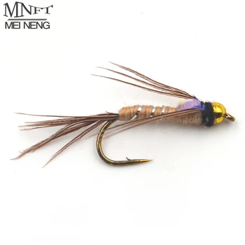 

MNFT 10Pcs/Pack 8# Bead Head Silver String Wrapped Body Nymph Flies Trout Fly Fishing Baits