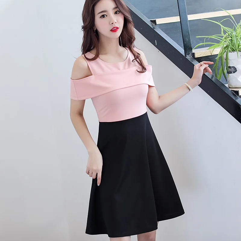 Summer Dress Women clothes Short Sleeve Hollow Out Patchwork Dress Mini ...