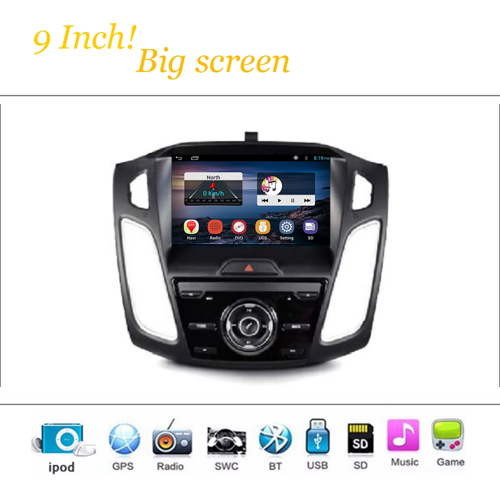 Phone Media Player For Android Phone compare prices on media player for android phone online shopping car system ford focus 3 9inch 2012 2015 radio stereo