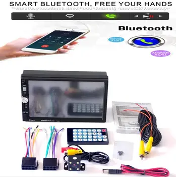 

7 Inch Car Video Player Bluetooth Stereo Radio Car MP3 MP4 MP5 Audio USB Auto Electronics with HD Touch Screen 7080B Dropship