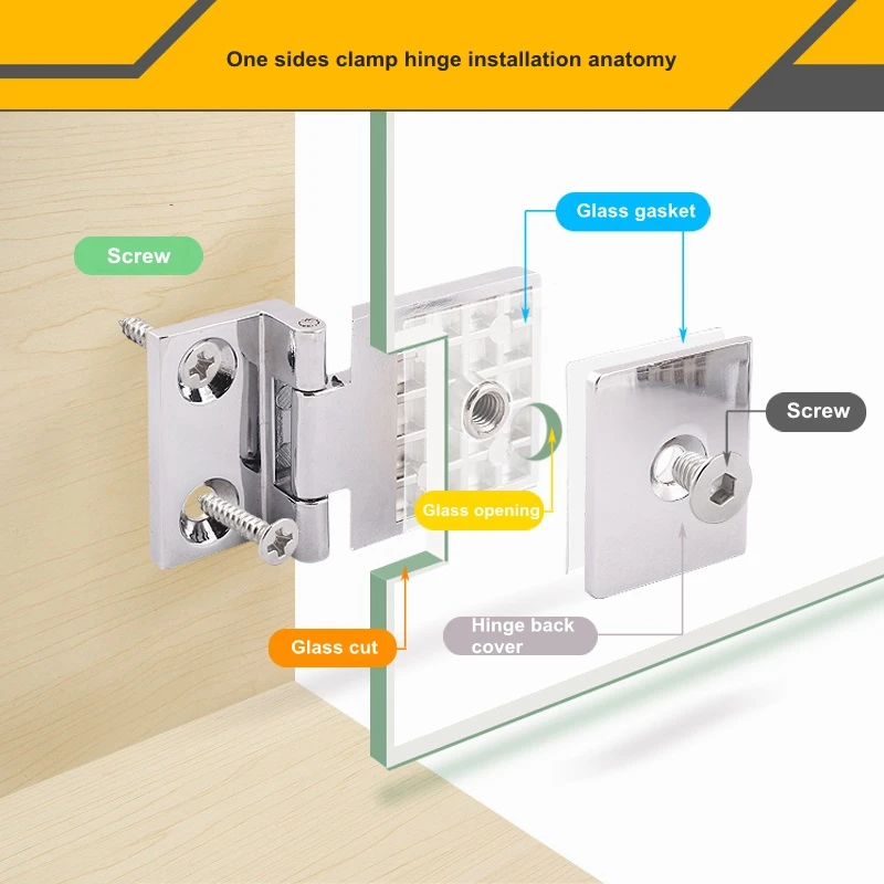 Петли для стеклянной двери из цинкового сплава бескаркасная стеклянная дверь шкаф Витринный Шкаф Зажимная петля 5-8 мм винный шкаф шарнир