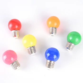 

Colorful LED E27 8 Colors Energy Saving LED Golf Ball Light Bulb 2W Blue Green Purple RGB 110-240VGlobe Lamp Christmas Lamp