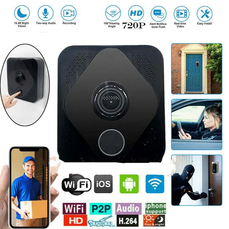 

720P Smart WIFI Security Doorbell Wireless Video Doorbell Phone Night Vision