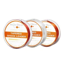 Linha de pesca tapeçada angler dream surf, líder de choque afunilado-10 líderes por carretilha, água salgada, pesca de surf