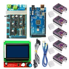 Ramps 1,6 комплекты материнских плат обновление Ramps 1,4 Ramps 1,5+ A4988/DRV8825 Драйвер шагового двигателя+ Mega 2560 R3 Reprap Mendel+ lcd 12864