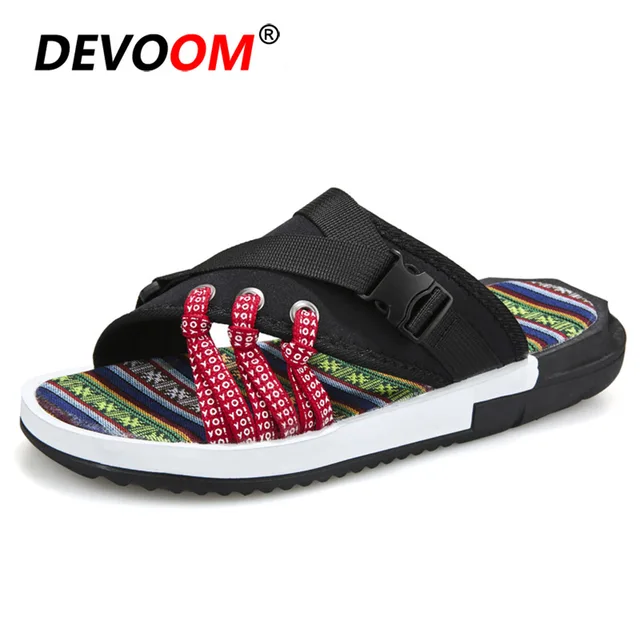 de tela algodón hombre, chanclas de moda, zapatillas de interior, sandalias deslizantes de verano, nuevas|Zapatillas| - AliExpress