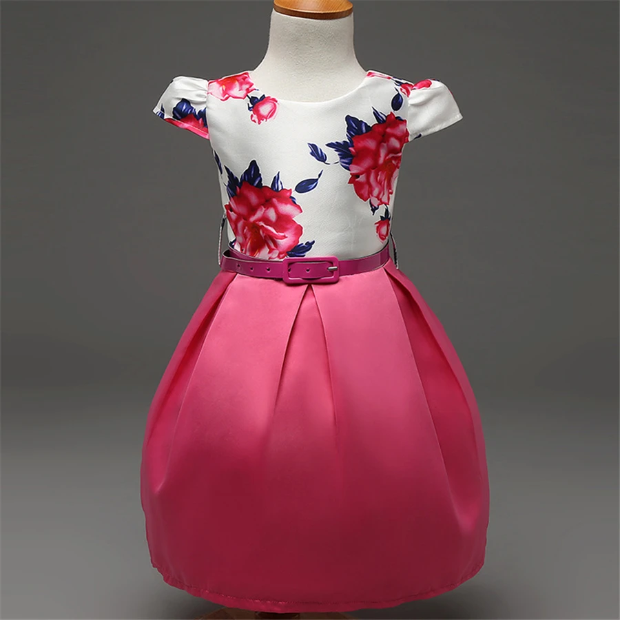 Infant Baby Girls Dresses Children Clothing For Summer Fashion Kids costume Princess Flower Dress girl age 3 4 5 6 7 8 XD10-A baby girls princess shoes kids children princess shoes baby girl first walkers flower toddler infant shoe baby kids shoes