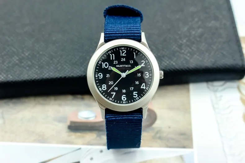 Nazeyt новые модные часы для мужчин Высокое качество светящиеся руки армейские часы для мальчиков и девочек красочные нейлоновые подарочные часы Reloj de hombre2019 - Цвет: blue