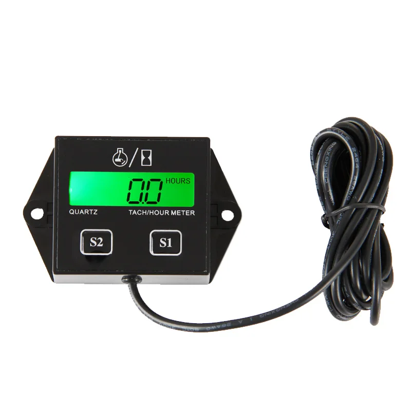 

Tach Hour Meter Waterproof Backlight Battery Changeable RPM Meter for gas engine Motorcycle ATV jet boat marine chainsaw HM011L